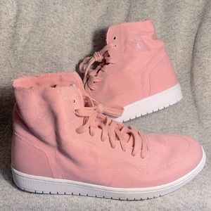 Canvas Pink Air Jordan 1 Mens US11